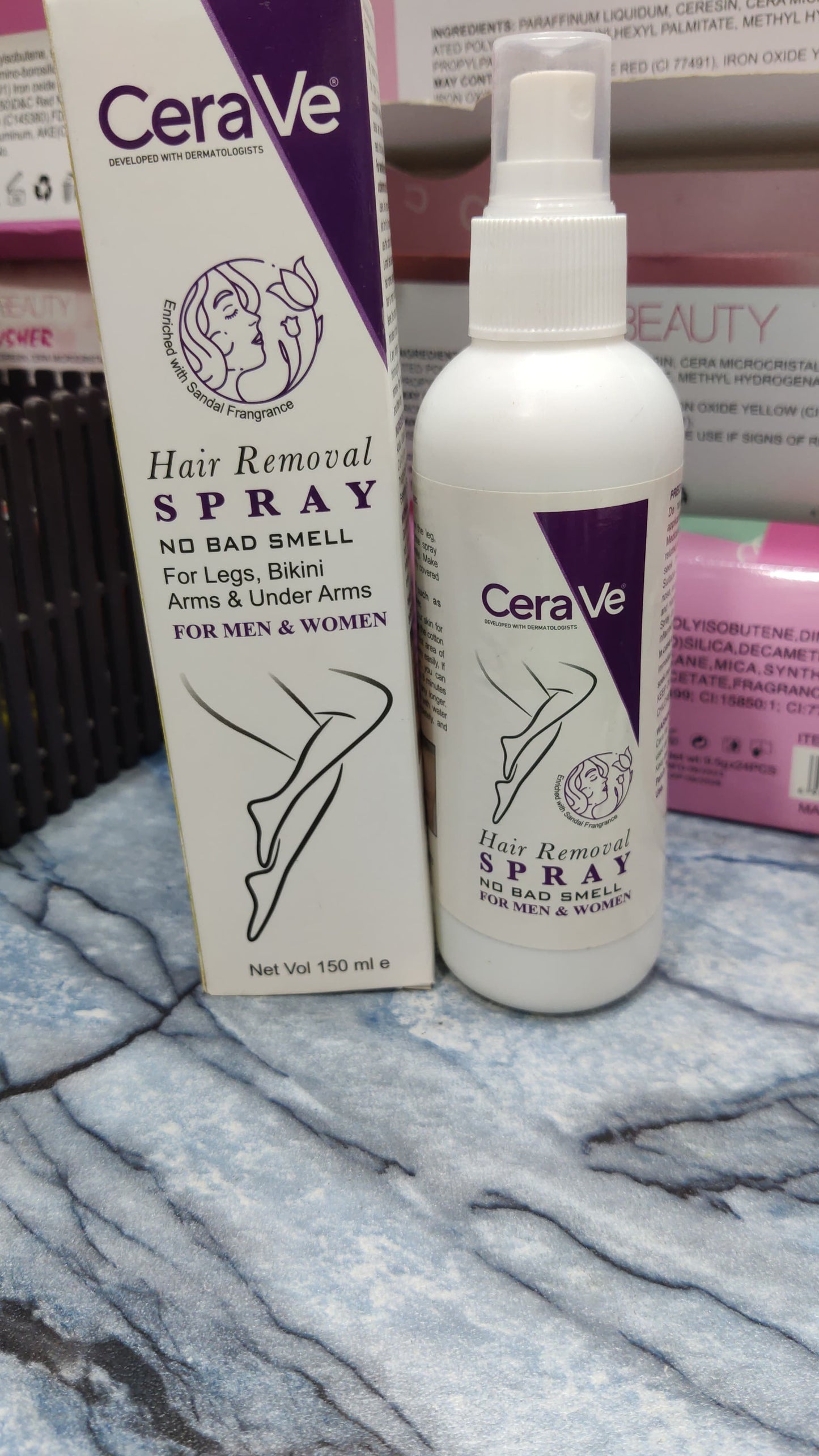 Cereve Hair Removal Spray for Women Fast, Painless Hair Removal for