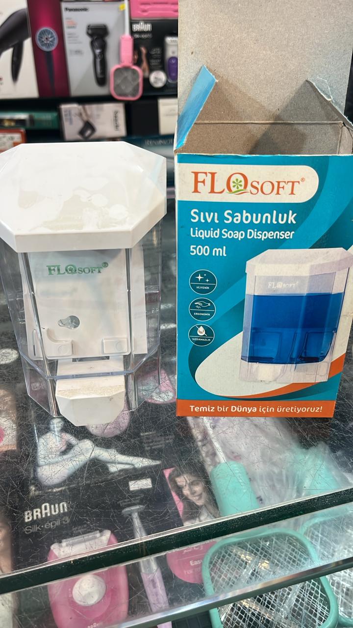 FLOSoft Wall Mounted Liquid Soap / Sanitiser / Shampoo Despencer (500 ML)