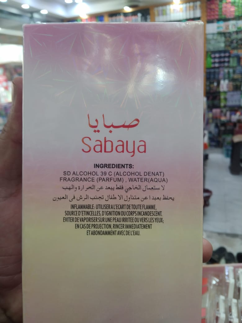 Portable Sabaya Perfume 100ml Long-Lasting Fragrance for Women (3.4 fl oz)