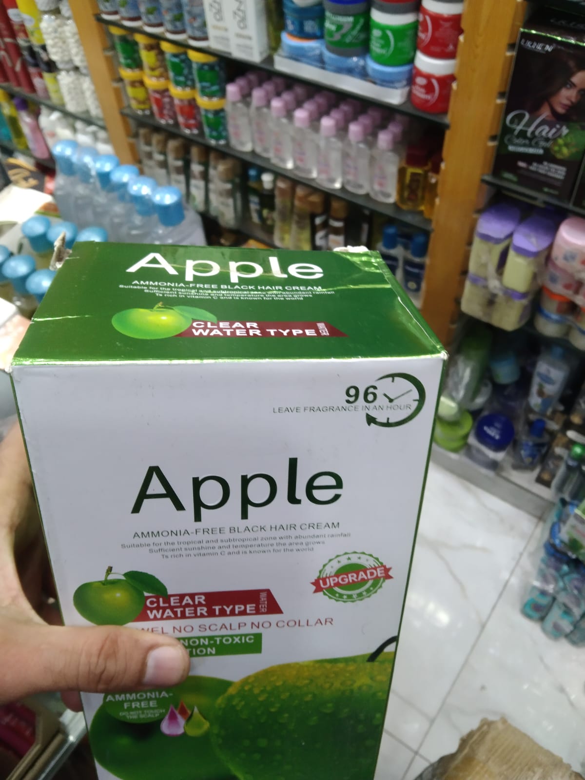 Apple Hair Color 500 ml Ammonia-Free Black Hair Color Cream Natural-Looking