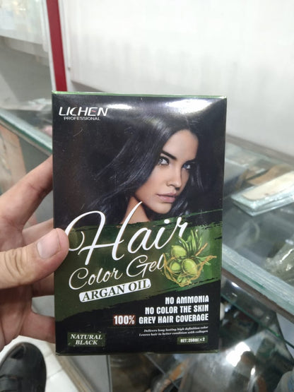 Hair Color Gel Long-Lasting Natural Hair Dye with Smooth Coverage &amp;