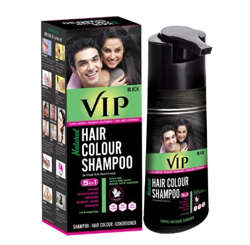 5-in-1 Hair Colour Shampoo Brown Natural Ammonia-Free Hair Dye for Hair,