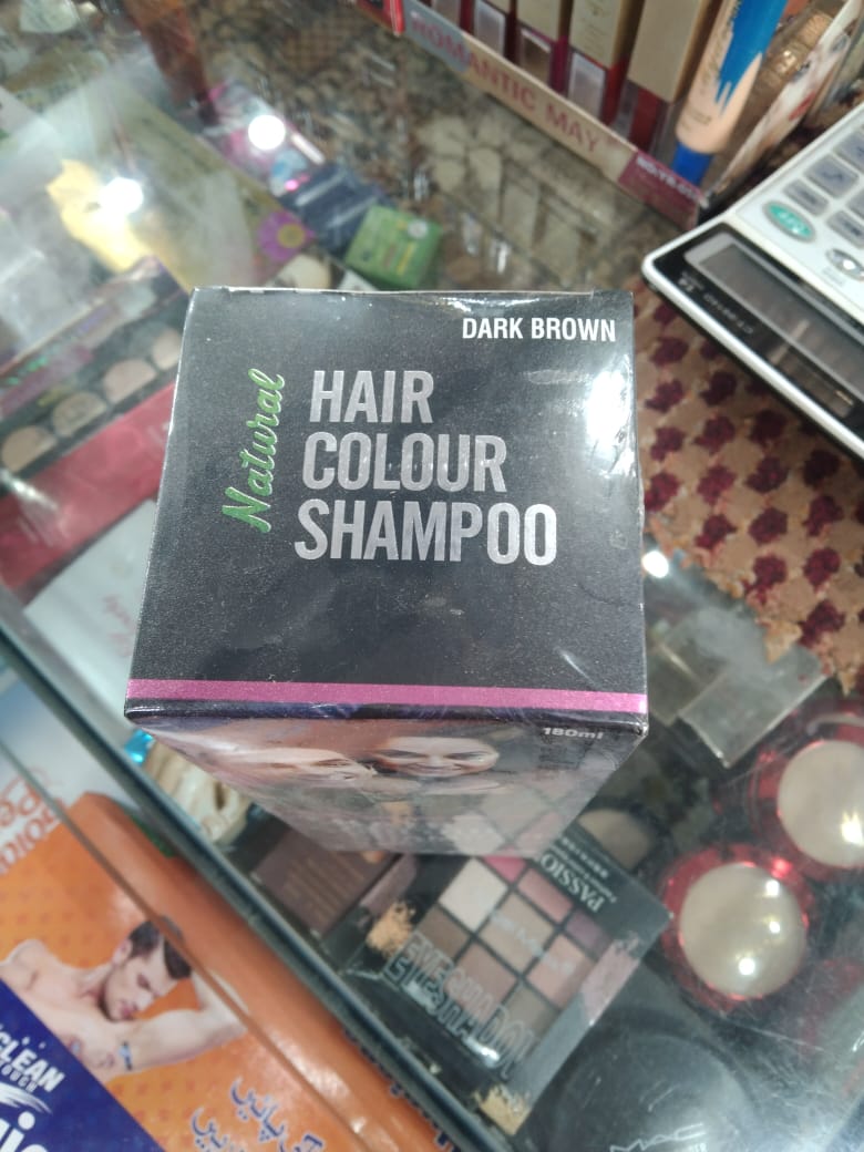 5-in-1 Hair Colour Shampoo Brown Natural Ammonia-Free Hair Dye for Hair,