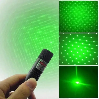 High-Power 303 Green Laser Pointer with Adjustable Focus Rechargeable 3.7V Battery, - CheckNpays
