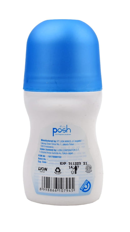 Posh Anti-Stain Roll-On Deodorant 48HR Sweat &amp; Odor Protection, Anti-Perspirant for