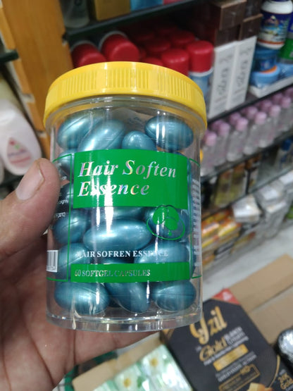 Hair Soften Essence Capsules 60 Softgel Capsules for Nourishing, Hydrating &amp;