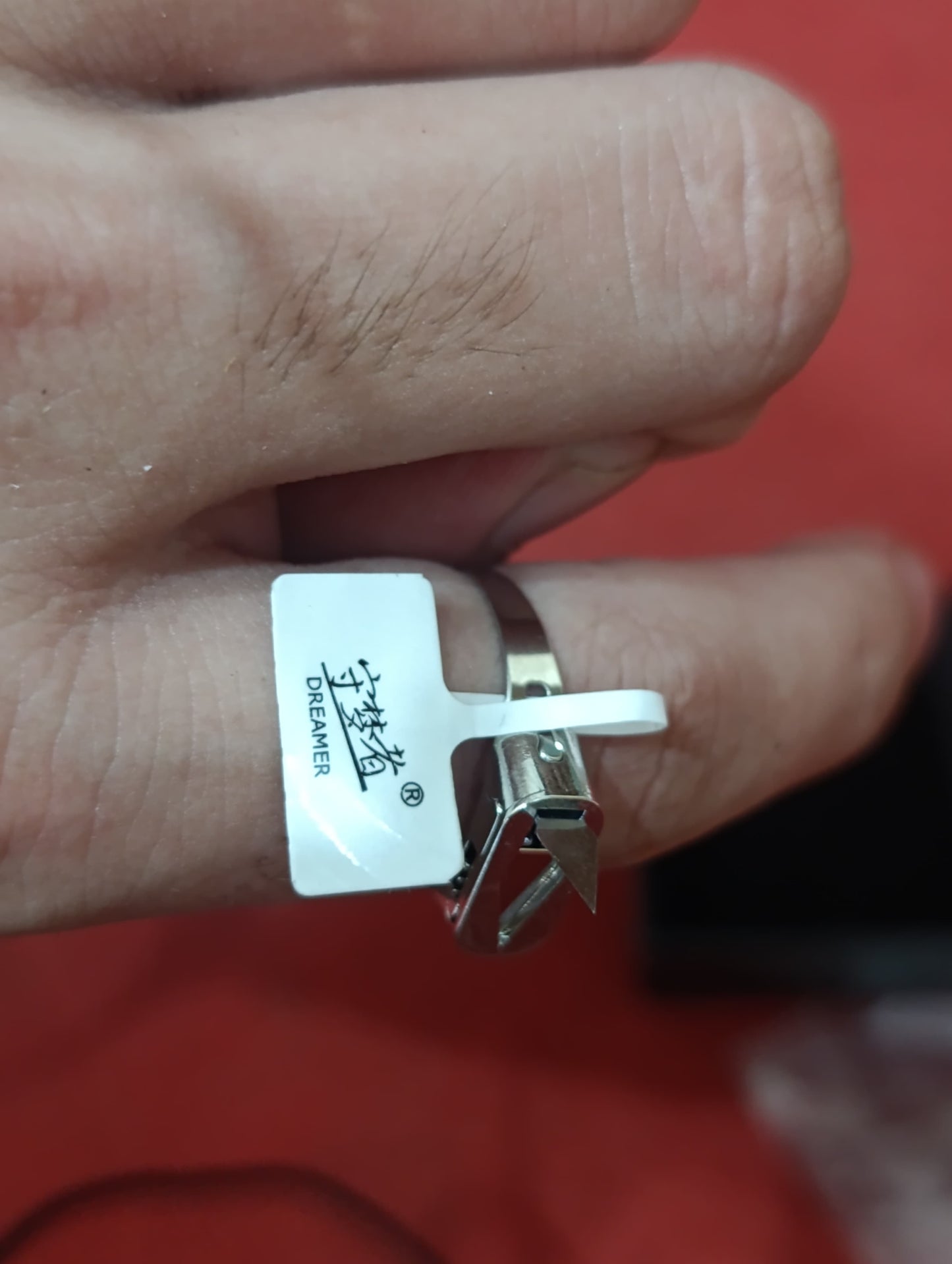 Stainless Steel Self-Defense Ring with Hidden Blade Adjustable Mini Knife Ring