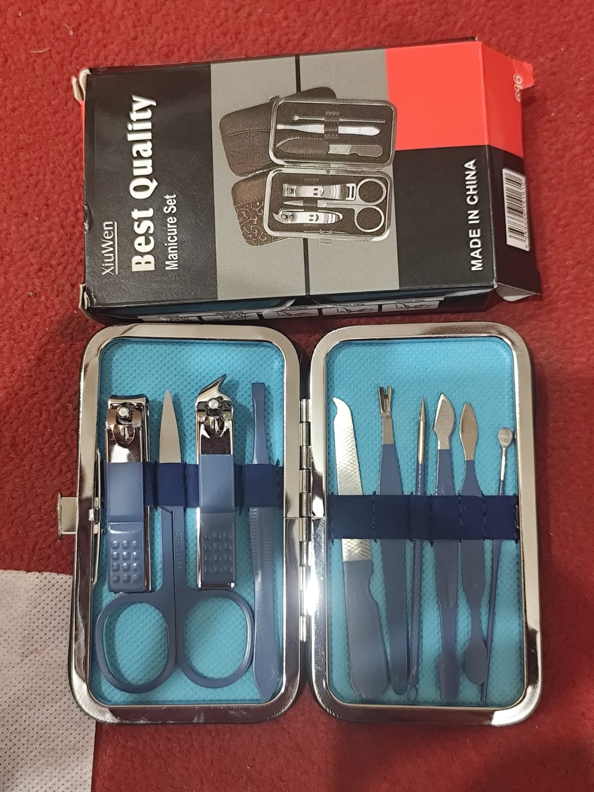 Premium Manicure &amp; Pedicure Kit Stainless Steel Nail Clippers Set with - CheckNpays