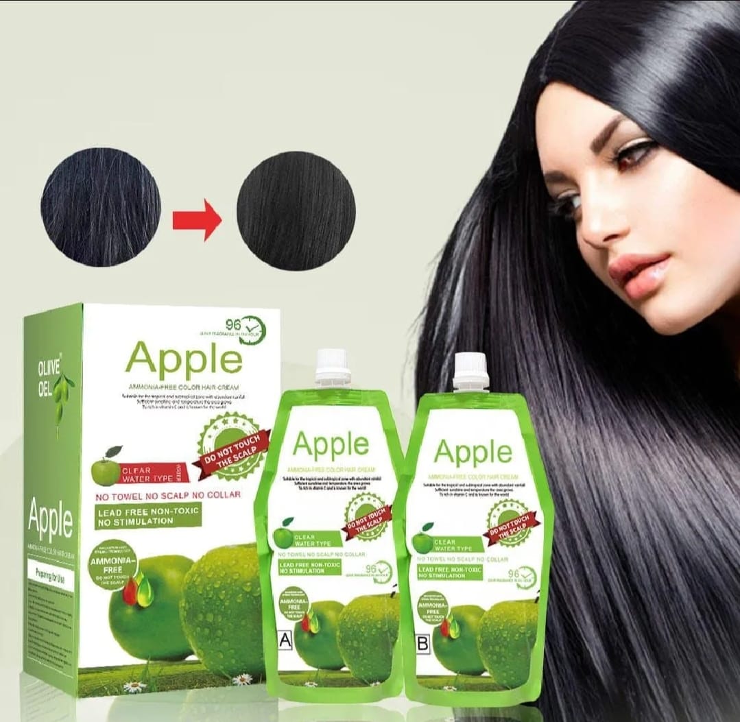 Apple Hair Color 500 ml Ammonia-Free Dark Brown Hair Color Cream