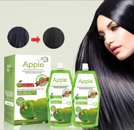 Apple Hair Color 500 ml Ammonia-Free Dark Brown Hair Color Cream