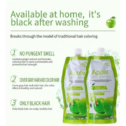Apple Hair Color 500 ml Ammonia-Free Dark Brown Hair Color Cream