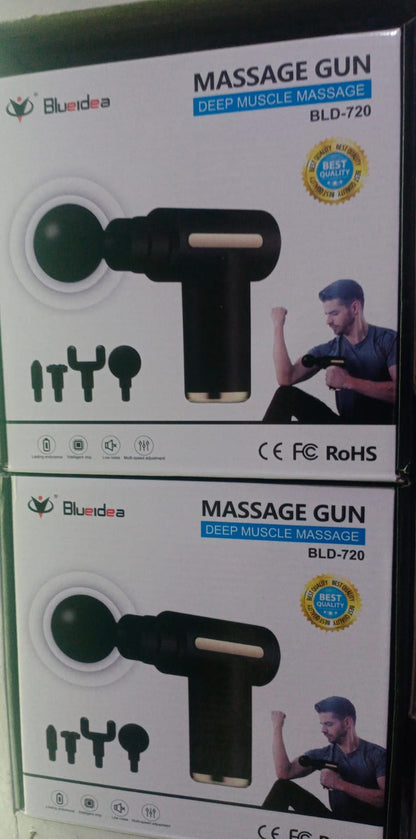 Blue Idea Massage Gun Deep Tissue, Handheld Muscle Massager with 4 Massage