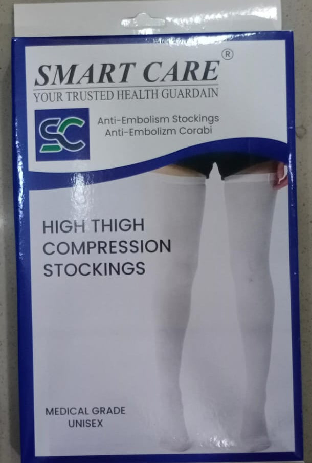 Smart Care High Thigh Compression Stockings Medical-Grade Support for Blood Circulation, - CheckNpays