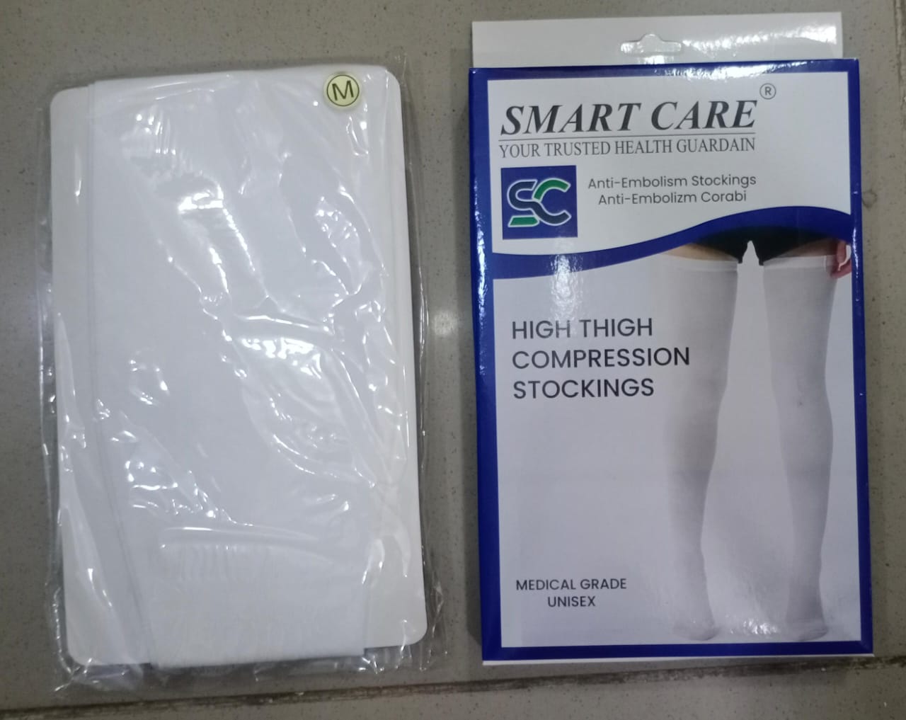 Smart Care High Thigh Compression Stockings Medical-Grade Support for Blood Circulation, - CheckNpays