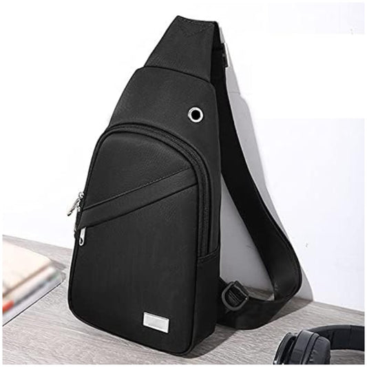 Minimalist Black Crossbody Sling Bag Lightweight &amp; Stylish Travel Chest Pack