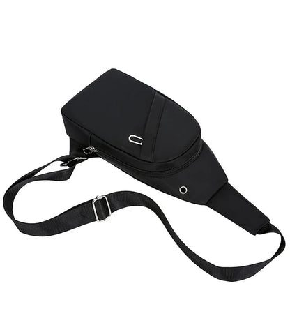 Minimalist Black Crossbody Sling Bag Lightweight &amp; Stylish Travel Chest Pack
