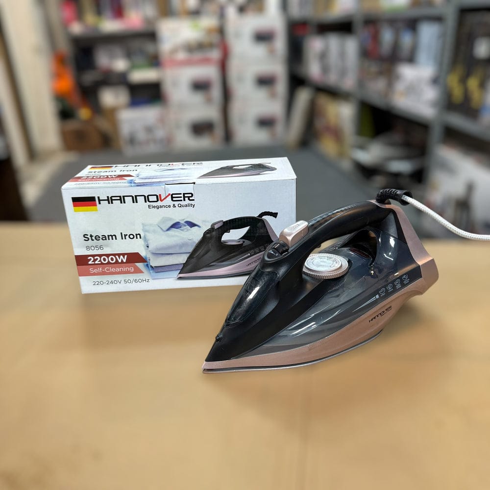 Hannover Steam Iron 2200W German Lot | Ceramic Soleplate, Vertical &amp; - CheckNpays