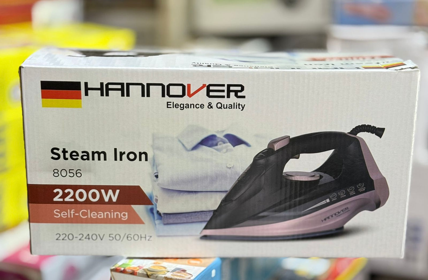 Hannover Steam Iron 2200W German Lot | Ceramic Soleplate, Vertical &amp; - CheckNpays