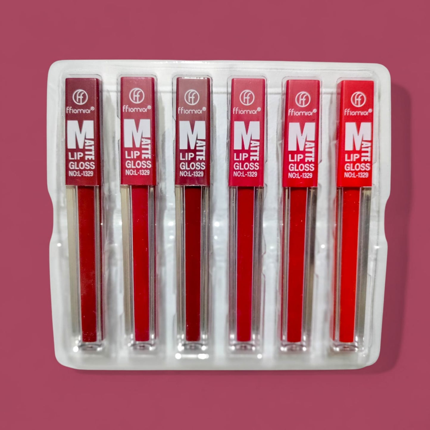 6-Piece Matte Lip Gloss Set , Waterproof Lip Color Kit for