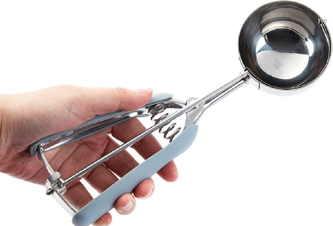 Premium Stainless Steel Ice Cream Scoop Heavy Duty Metal Scooper Spoon,