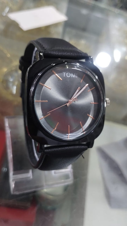 TOMI Original Leather Strap Watch Waterproof | Box Included | Elegant - CheckNpays