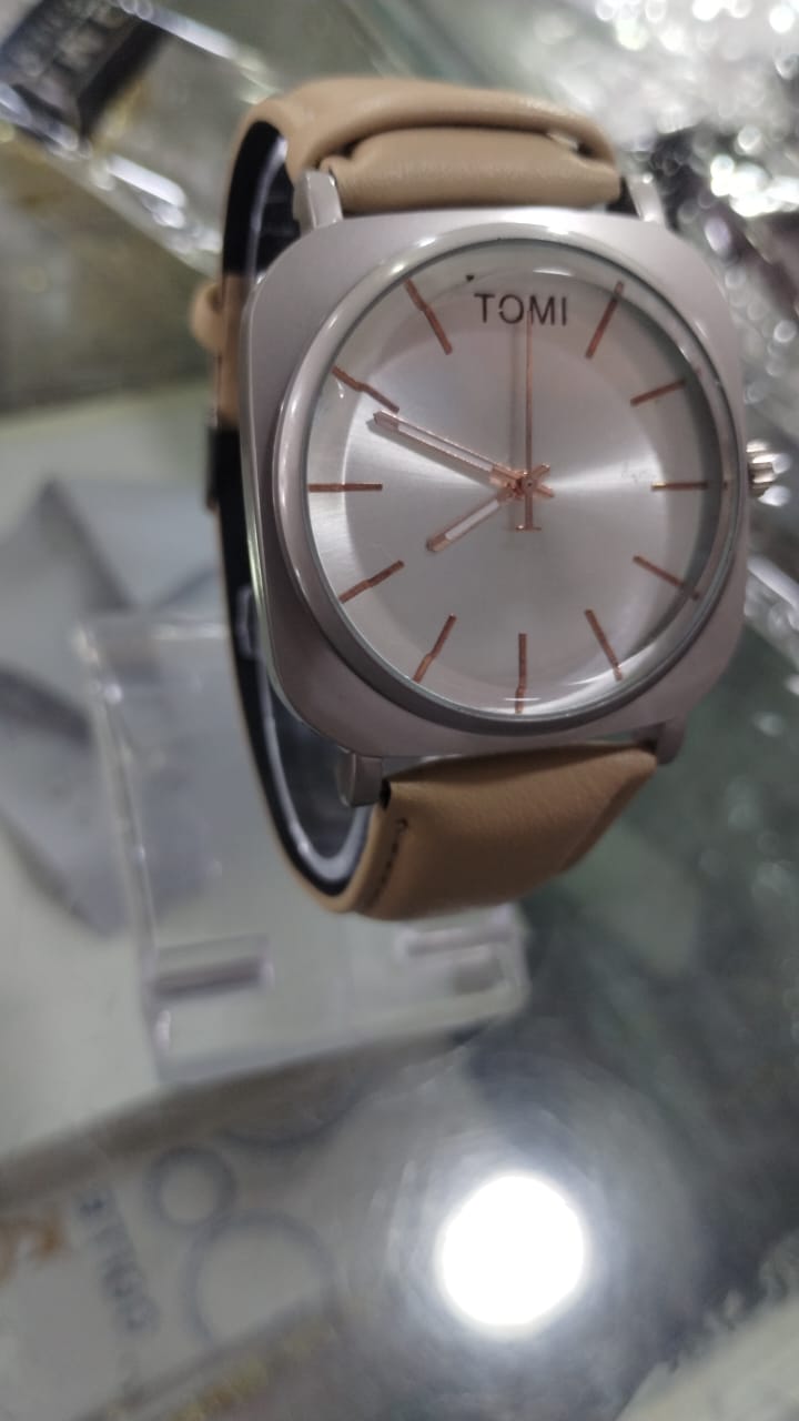 TOMI Original Leather Strap Watch Waterproof | Box Included | Elegant - CheckNpays