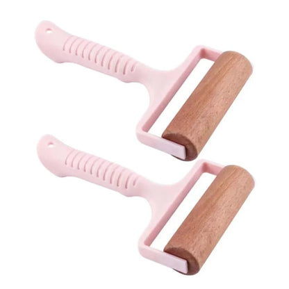 2pcs Wooden Rolling Pin for Baking Hand Push Dough Roller with - CheckNpays