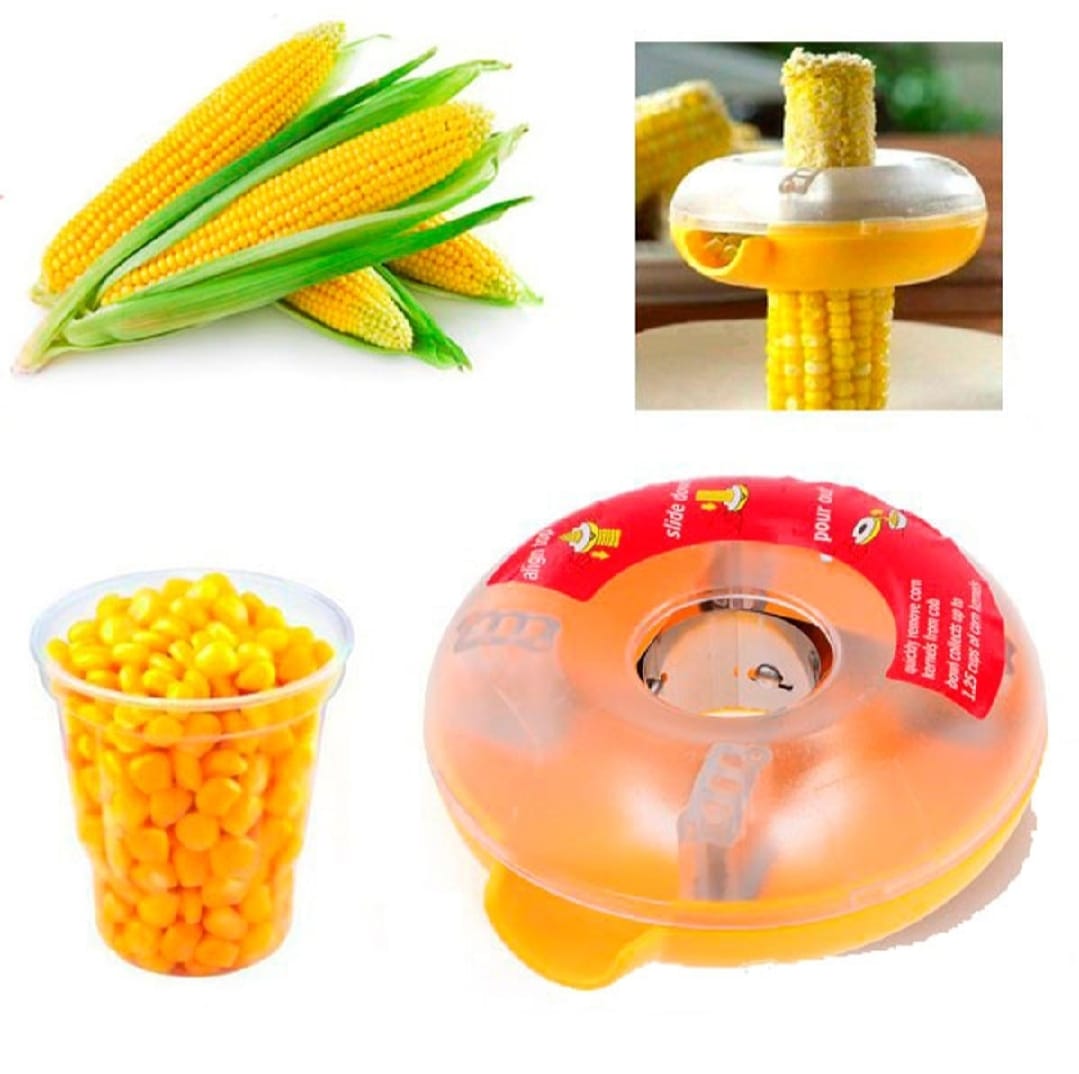 One-Step Corn Cutter &amp; Kerneler Easy Corn Remover with Built-In Collection - CheckNpays