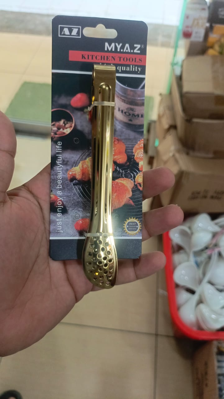 Mini Stainless Steel Food Serving Tong 6 Inch Strainer Tong with - CheckNpays