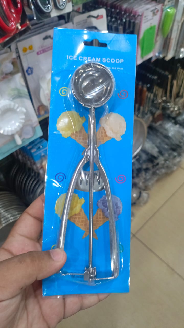 Premium Stainless Steel Ice Cream Scoop Heavy Duty Metal Scooper Spoon,