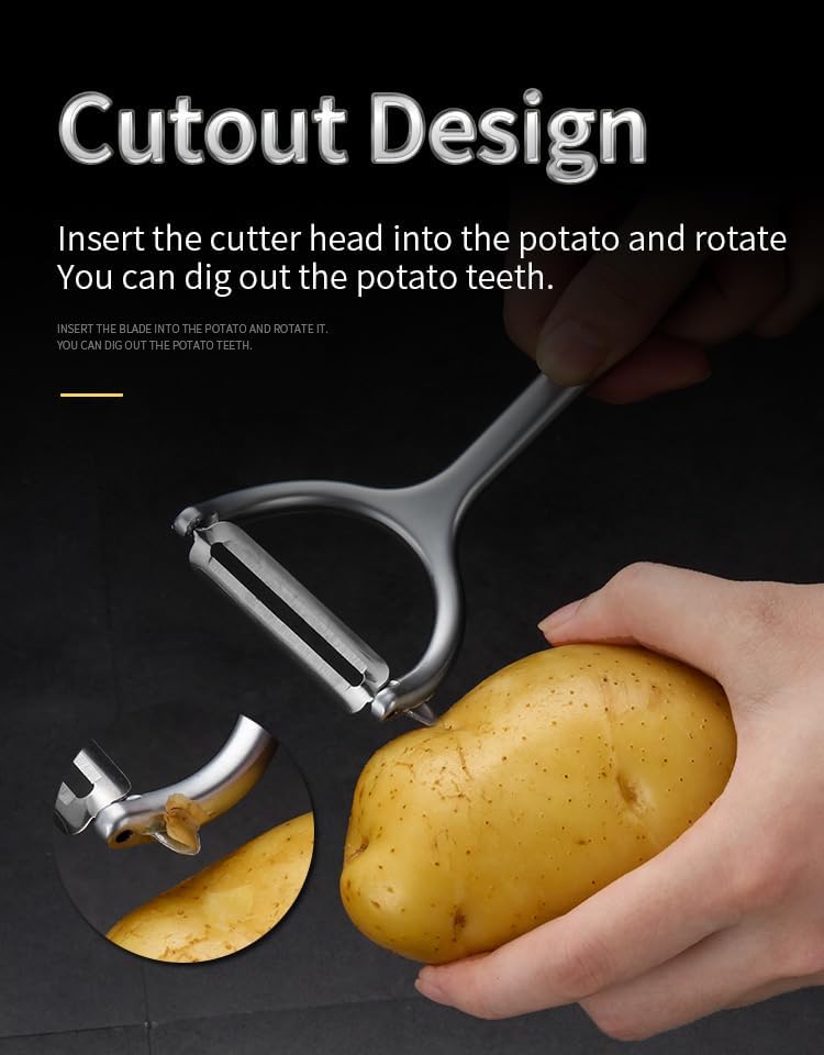 Stainless Steel Vegetable Peeler Dual Blades for Effortless Peeling - CheckNpays