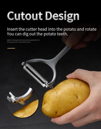 Stainless Steel Vegetable Peeler Dual Blades for Effortless Peeling - CheckNpays