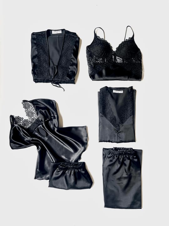 6 Pcs Women's Nighty Set Comfortable Sleepwear &amp; Lounge wear Collection - CheckNpays