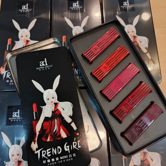 Luxury 5-in-1 Matte Lipstick Gift Set Long-Lasting, Highly Pigmented Lip Colors