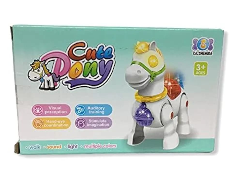 Musical Walking Moving Pony Horse with Light &amp; Sound Battery Operated Toy