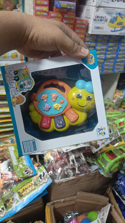 TOEY PLAY Baby Toy with Caterpillar for 12+ Months, Musical Piano Keyboard - CheckNpays