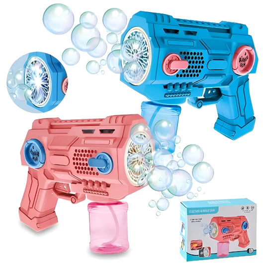 Children’s Handheld Porous Electric Bubble Gun with Lights &amp; Music Automatic