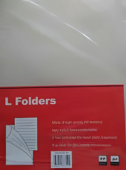 Pack of 12 L Shape Folder Durable Document Holders for Office, - CheckNpays
