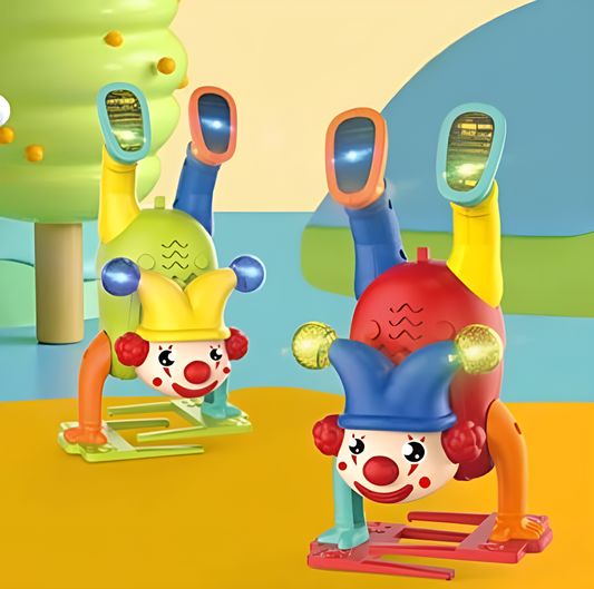 Electric Upside-Down Dancing Clown Toy with Music &amp; Flashing Lights Battery