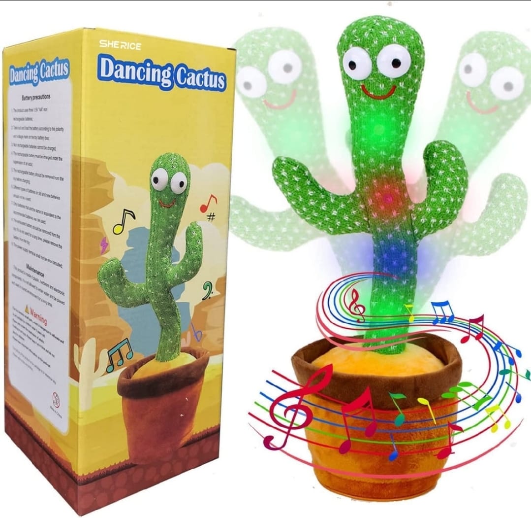 Rechargeable Cute Dancing Cactus Toy for Kids | Talking Dancing Shaking &amp;