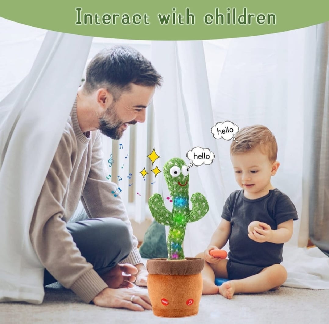 Rechargeable Cute Dancing Cactus Toy for Kids | Talking Dancing Shaking &amp;