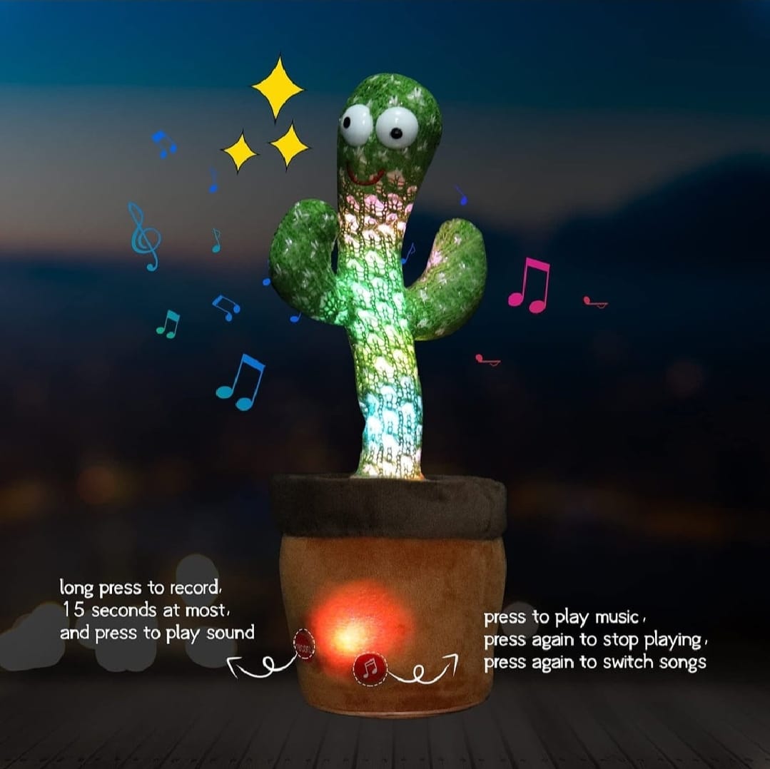 Rechargeable Cute Dancing Cactus Toy for Kids | Talking Dancing Shaking &amp;