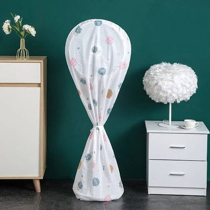 Decorative Fan Cover with Colorful Pattern Design Dust Protection &amp; Stylish