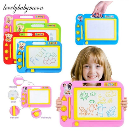 Magnetic Learning Drawing Board for Kids Erasable Doodle Pad with Pen,