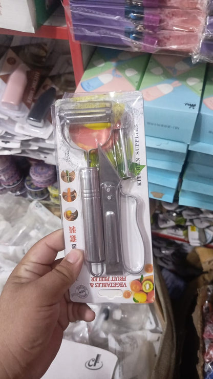 1 Set Stainless Steel Peeler &amp; Slicer Multi-Function Vegetable &amp; Fruit