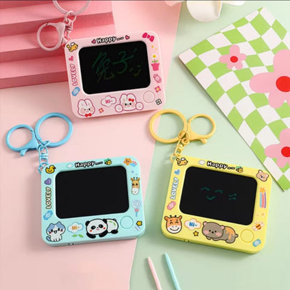 Creative Mini Graffiti Board Keychain Cute Cartoon Bag Pendant &amp; Reusable