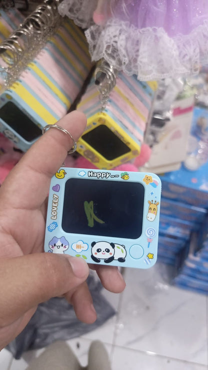 Creative Mini Graffiti Board Keychain Cute Cartoon Bag Pendant &amp; Reusable