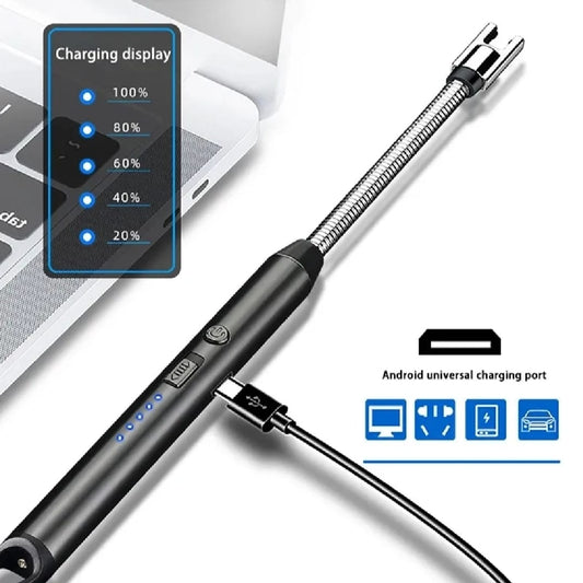 360° Outdoor Kitchen Lighter USB Rechargeable Plasma Arc Lighter with Safety