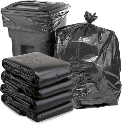 Black Garbage Bags Roll Leak Proof, Heavy Duty Disposable Trash Bags