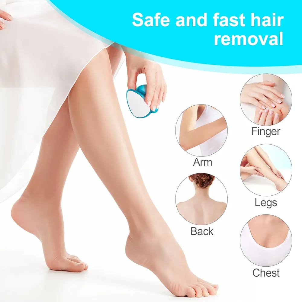 2 in 1 Double-Sided Nano Glass Callus Remover &amp; Crystal Hair Eraser - CheckNpays